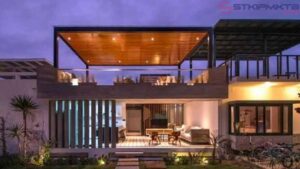 desain rumah 2 lantai dengan rooftop